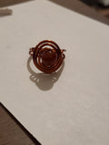 Handmade Copper Crystal Rings - Carnelian