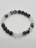White Jade, Rutilated Quartz, Obsidian 