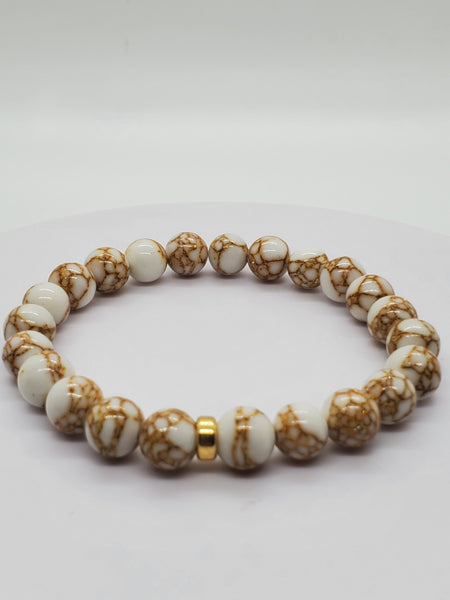 Spun Gold Howlite Bracelet
