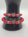Red Turqoise King & Queen Set
